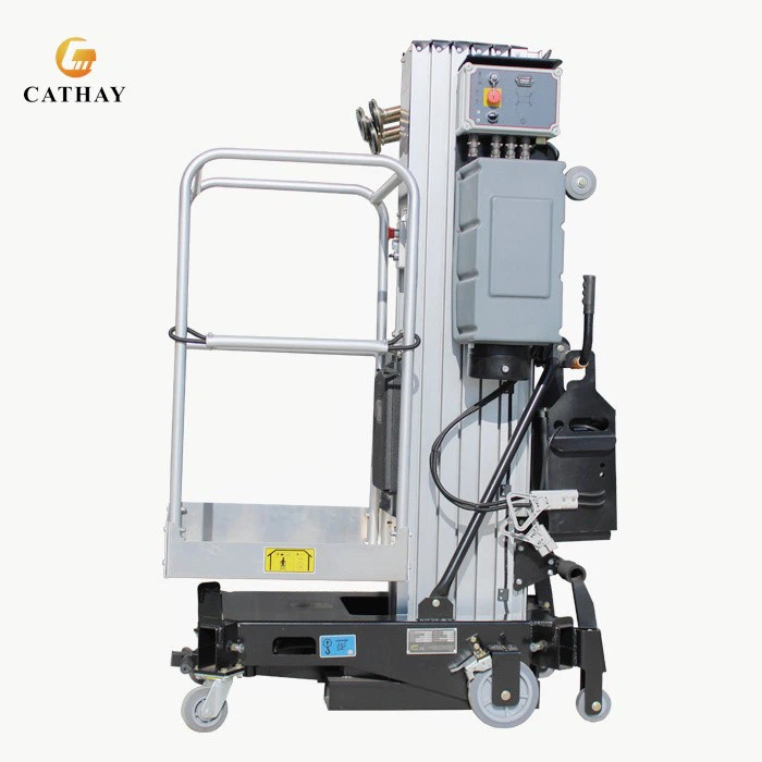 Single Mast Self Propelled Aluminum Man Lift